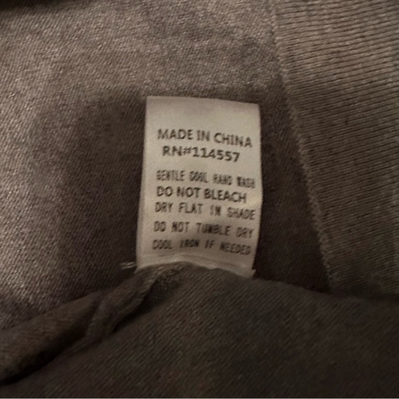 THML gray orange striped long sleeve crewneck sweater size S - Picture 8 of 8